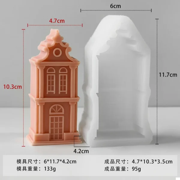S261bcf17f72c42578fda7055ba9a3bc23.webp 3D Christmas House Silicone Mold — Candle & Craft Mold
