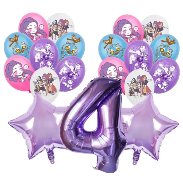 S2769876f0a7849adbc71ab1fbe8b7527r.webp K-Pop Style Party Decor Set — 19-Piece Kids' Party Pack