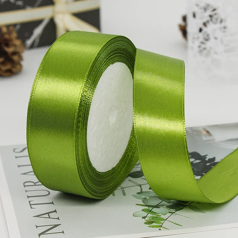 25mm 25Yards Satin Ribbons Tapes Weddings Party Christmas Gift Wrapping DIY Bow Making Decorative Handicraft Accessories 23 25mm 25Yards Satin Ribbons Tapes Weddings Party Christmas Gift Wrapping DIY Bow Making Decorative Handicraft Accessories - Image 23