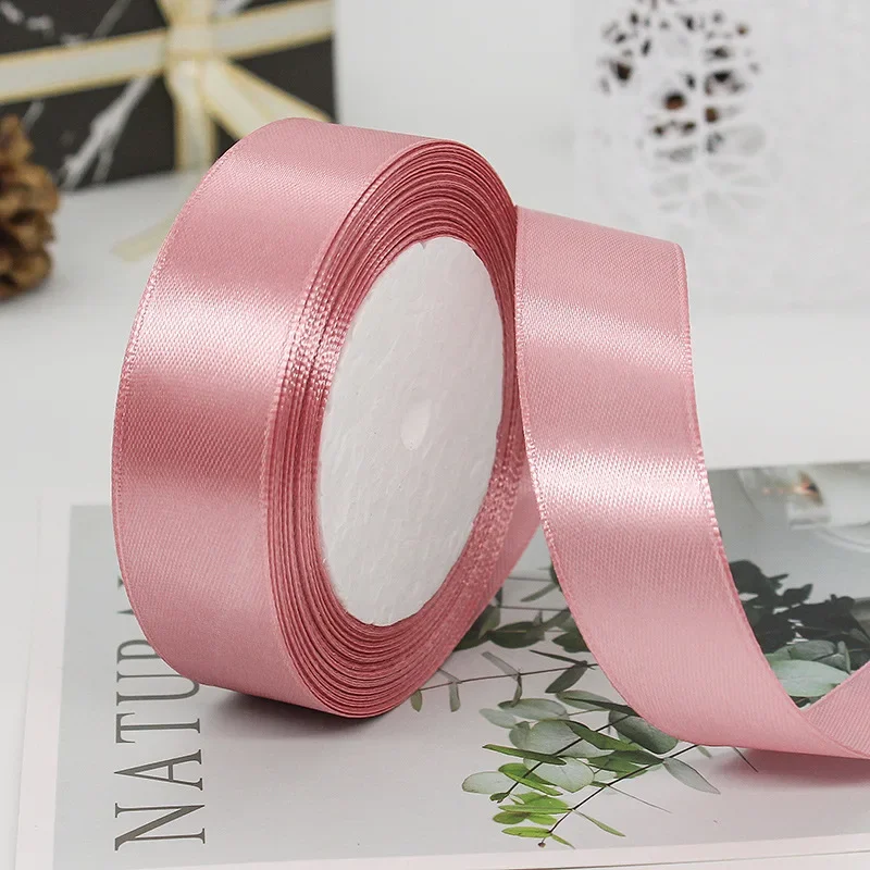 25mm 25Yards Satin Ribbons Tapes Weddings Party Christmas Gift Wrapping DIY Bow Making Decorative Handicraft Accessories 13 25mm 25Yards Satin Ribbons Tapes Weddings Party Christmas Gift Wrapping DIY Bow Making Decorative Handicraft Accessories - Image 13