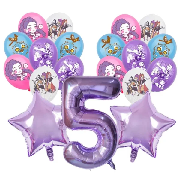 S60ea3ded3a394524a947bc985a77b29eX.webp K-Pop Style Party Decor Set — 19-Piece Kids' Party Pack