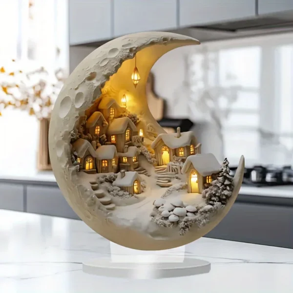 S697078e23c664437b12103a485f1bfe98.webp Acrylic Christmas Desktop Sign — DIY Moonhouse Ornament Plaque