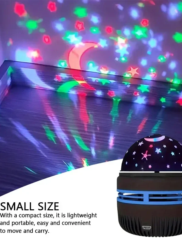 LED Galaxy Star Projector Night Light — USB Powered