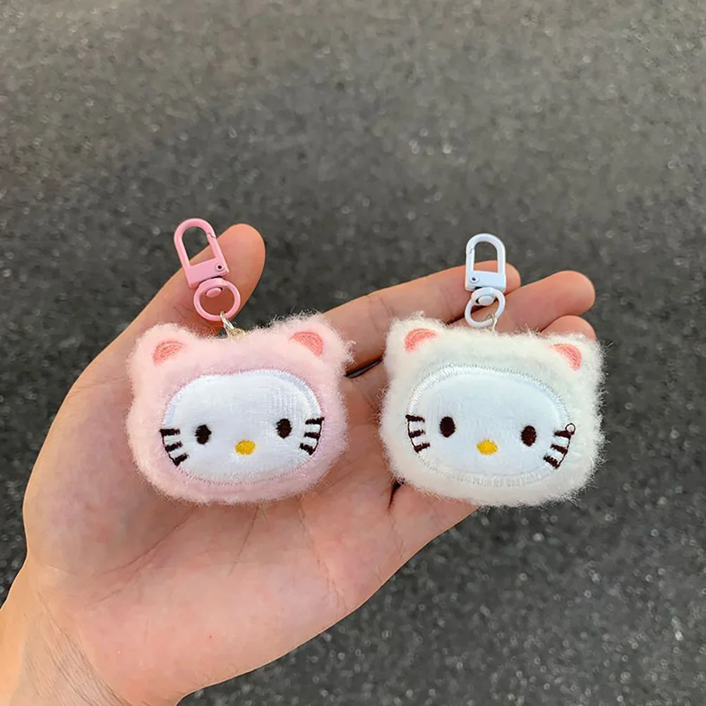 Hellokitty Plush Keychains Sanrio Creative Embroidered Pendant Schoolbag Keyrings Backpacks Decoration Christmas Gift for Friend 1 Hellokitty Plush Keychains Sanrio Creative Embroidered Pendant Schoolbag Keyrings Backpacks Decoration Christmas Gift for Friend