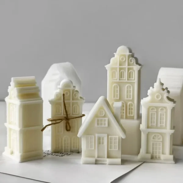 S908cfe35cbcd434cac824fd1ccbafbd8C.webp 3D Christmas House Silicone Mold — Candle & Craft Mold