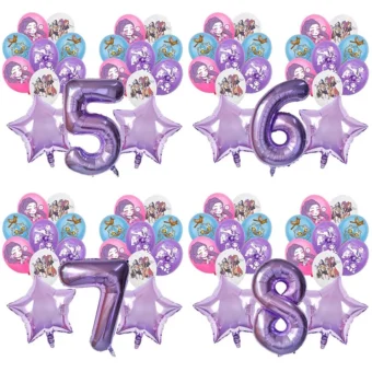 19pcs Kpop Demon Hunters Birthday Balloon Decoration Set Music Girl Number Aluminum Ballons Kids Party Supplies Gift Favor Decor