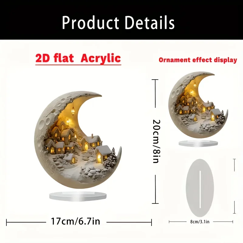 Christmas Xmas Tree Desktop Ornament Moonhouse DIY 2D Decoration Acrylic Merry Christmas Signs Plaque 2026 New Years Party Gifts 4 Christmas Xmas Tree Desktop Ornament Moonhouse DIY 2D Decoration Acrylic Merry Christmas Signs Plaque 2026 New Years Party Gifts - Image 4