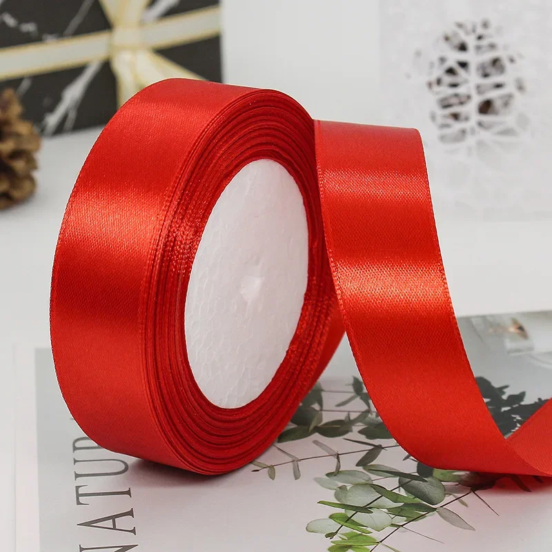 25mm 25Yards Satin Ribbons Tapes Weddings Party Christmas Gift Wrapping DIY Bow Making Decorative Handicraft Accessories 32 25mm 25Yards Satin Ribbons Tapes Weddings Party Christmas Gift Wrapping DIY Bow Making Decorative Handicraft Accessories - Image 32