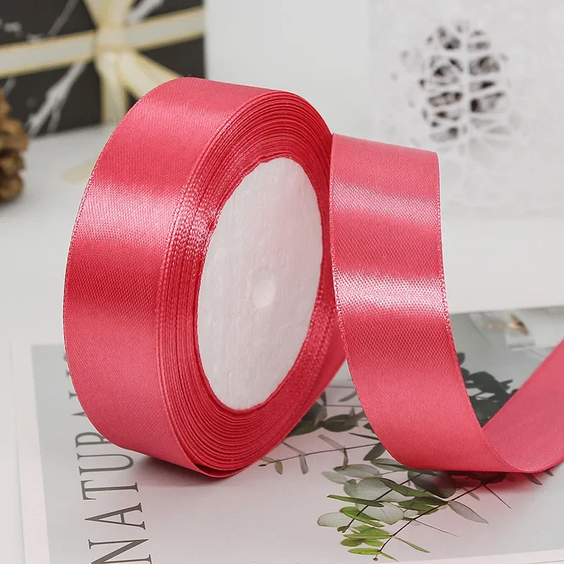 25mm 25Yards Satin Ribbons Tapes Weddings Party Christmas Gift Wrapping DIY Bow Making Decorative Handicraft Accessories 18 25mm 25Yards Satin Ribbons Tapes Weddings Party Christmas Gift Wrapping DIY Bow Making Decorative Handicraft Accessories - Image 18