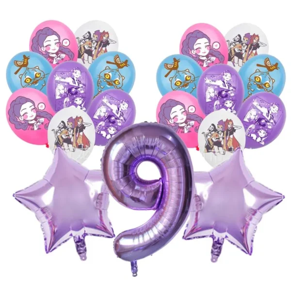 Scb07779a026a41c8a1f076f15bea8e4aS.webp K-Pop Style Party Decor Set — 19-Piece Kids' Party Pack