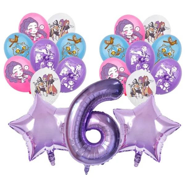 Se5329672c5d34ce58c4d54e40b60c62an.webp K-Pop Style Party Decor Set — 19-Piece Kids' Party Pack