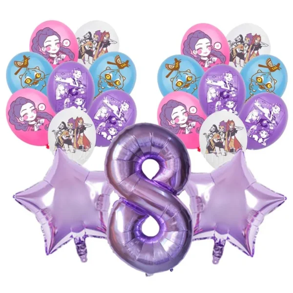 Se6f360400df74c81bf16268f598c25b5R.webp K-Pop Style Party Decor Set — 19-Piece Kids' Party Pack