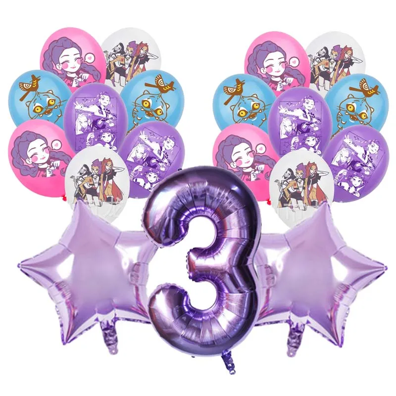19pcs Kpop Demon Hunters Birthday Balloon Decoration Set Music Girl Number Aluminum Ballons Kids Party Supplies Gift Favor Decor 10 19pcs Kpop Demon Hunters Birthday Balloon Decoration Set Music Girl Number Aluminum Ballons Kids Party Supplies Gift Favor Decor - Image 10
