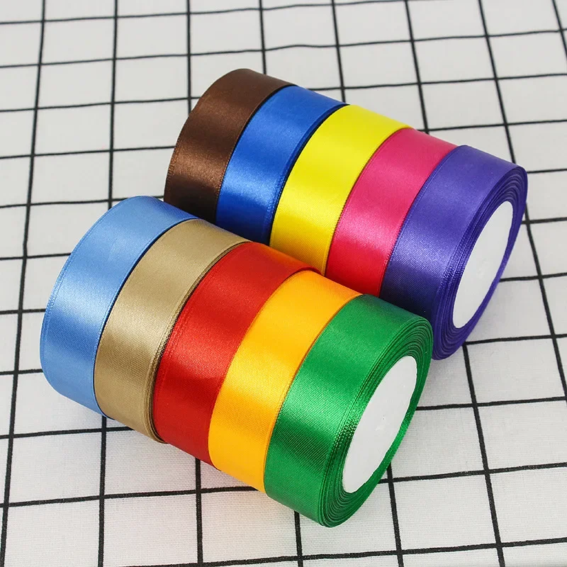25mm 25Yards Satin Ribbons Tapes Weddings Party Christmas Gift Wrapping DIY Bow Making Decorative Handicraft Accessories 3 25mm 25Yards Satin Ribbons Tapes Weddings Party Christmas Gift Wrapping DIY Bow Making Decorative Handicraft Accessories - Image 3