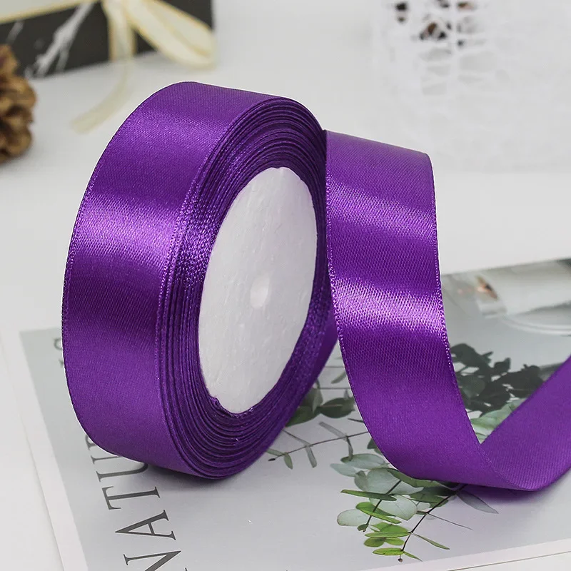 25mm 25Yards Satin Ribbons Tapes Weddings Party Christmas Gift Wrapping DIY Bow Making Decorative Handicraft Accessories 37 25mm 25Yards Satin Ribbons Tapes Weddings Party Christmas Gift Wrapping DIY Bow Making Decorative Handicraft Accessories - Image 37