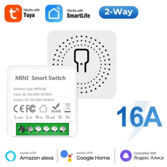 Tuya WiFi Smart Switch 16A – Works with Alexa & Google