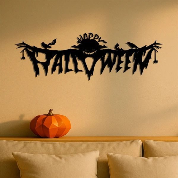 Gothic Iron Halloween Wall Decor – Spooky Witchy Wall Art for Home