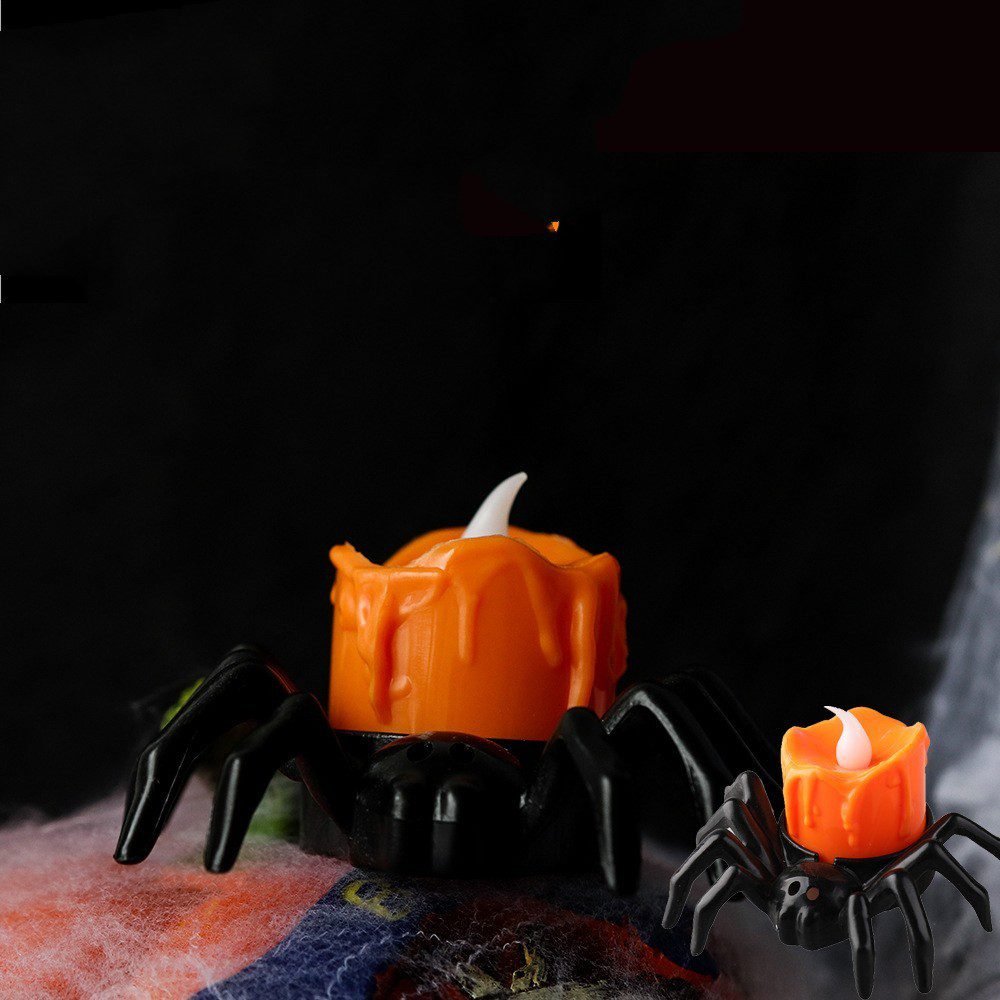 Halloween Spider Candle Lamp – Battery Powered Spooky Table Decor - Image 2