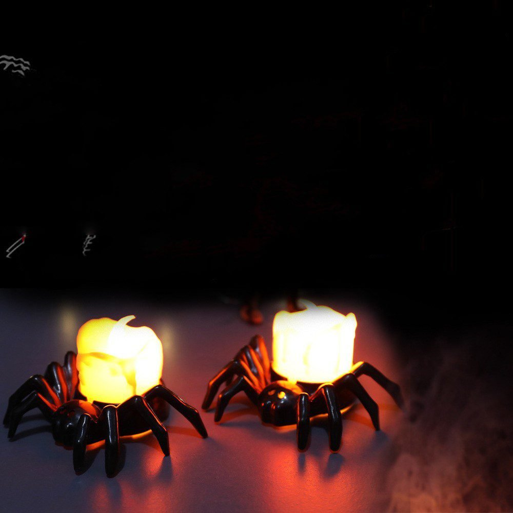 Halloween Spider Candle Lamp – Battery Powered Spooky Table Decor - Image 8
