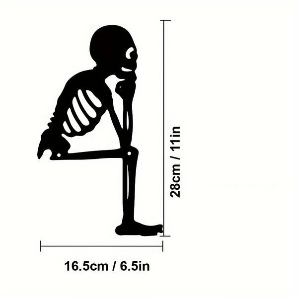 Vintage Iron Skull Decor – Gothic Halloween Garden & Fence Decoration - Image 4