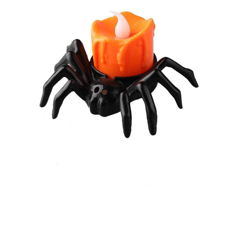 Halloween Spider Candle Lamp – Battery Powered Spooky Table Decor - Image 3