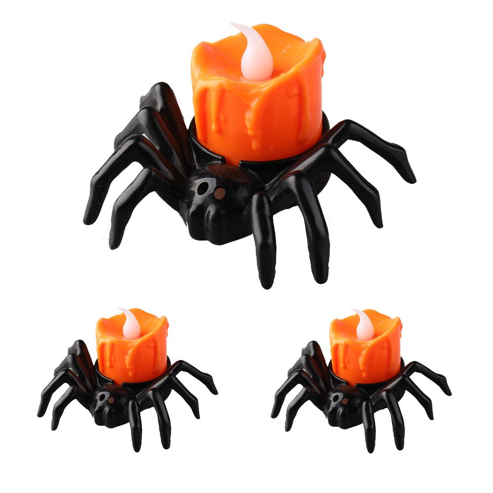 Halloween Spider Candle Lamp – Battery Powered Spooky Table Decor - Image 4